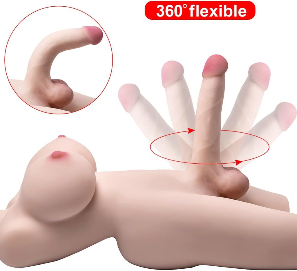 FlexMuse Trans Sex Doll Torso 3-in-1 Flexible TPE