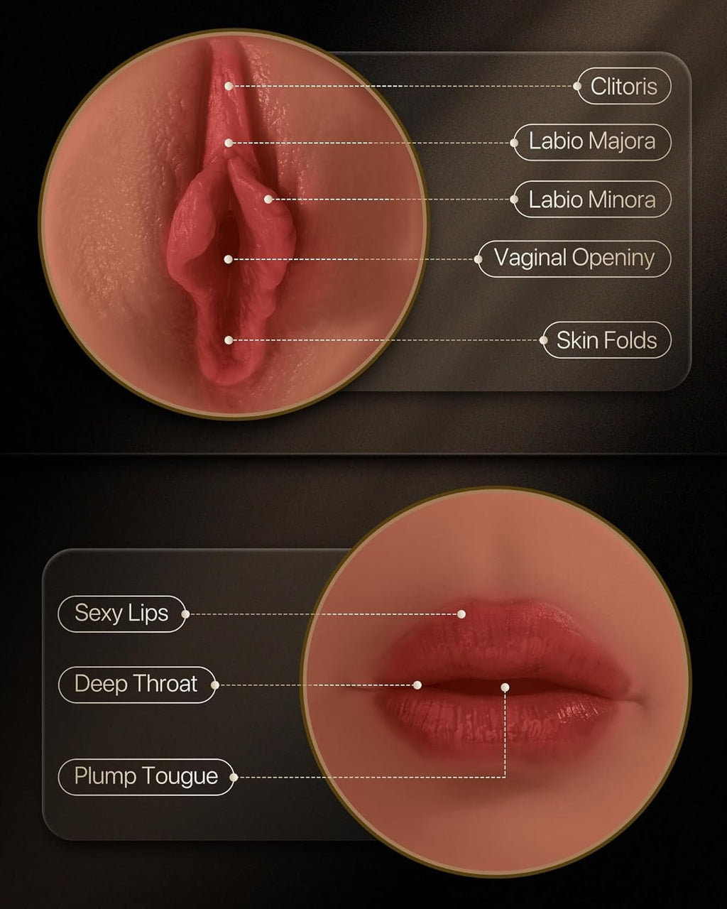 DuoFlex Dual Sleeve Pocket Pussy 7.5" Manual Stroker
