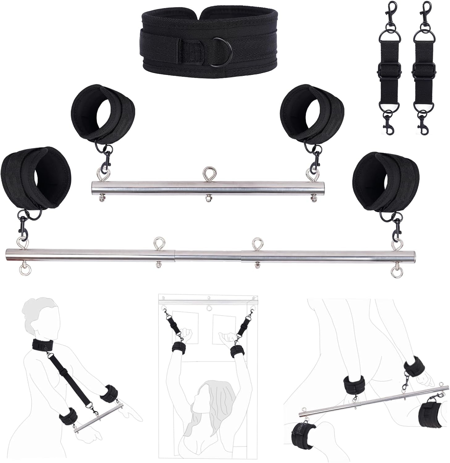 SilverFeather Spreader Bar BDSM Kit