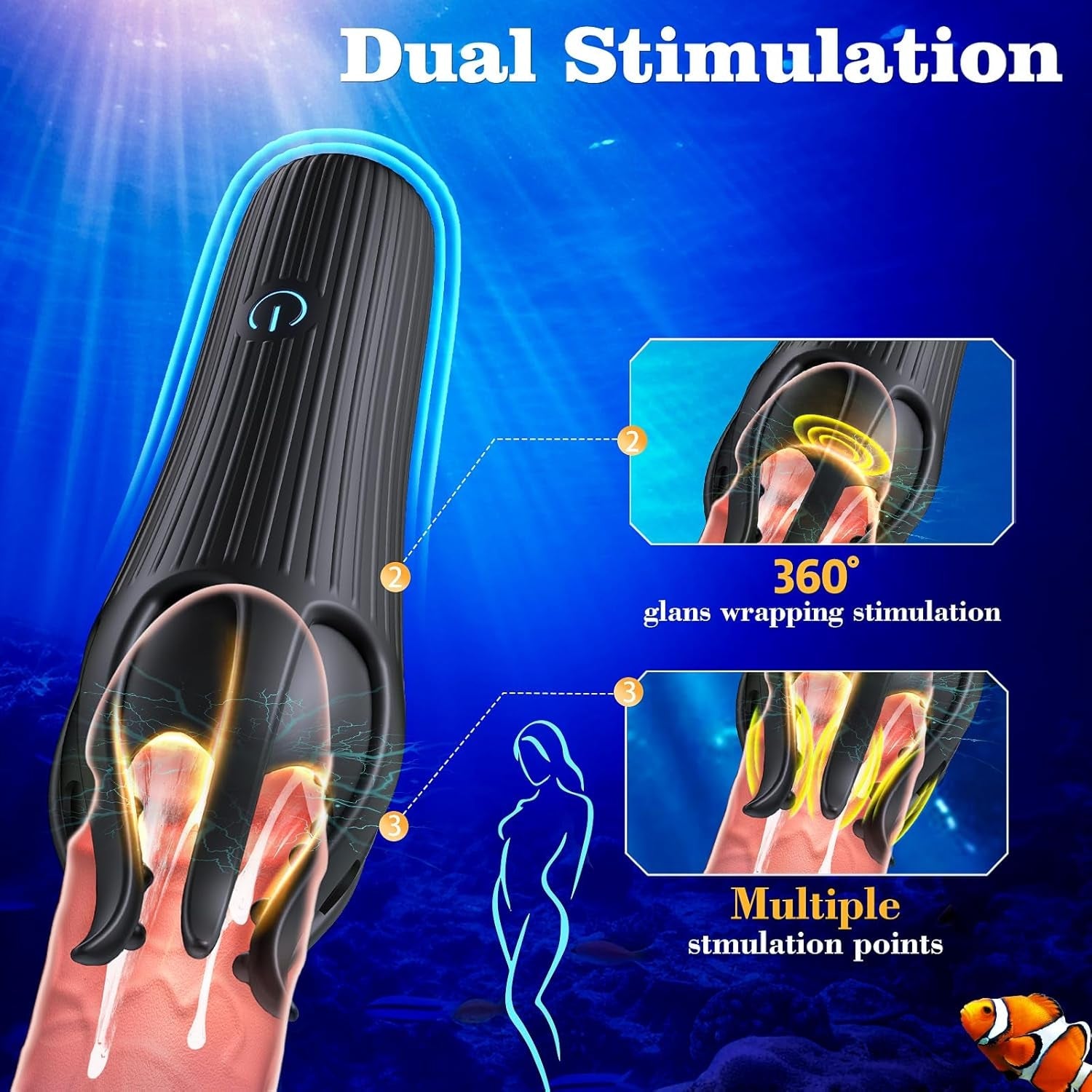 HexaTongue Tongue Vibrator Sleeve 10 Modes Trainer