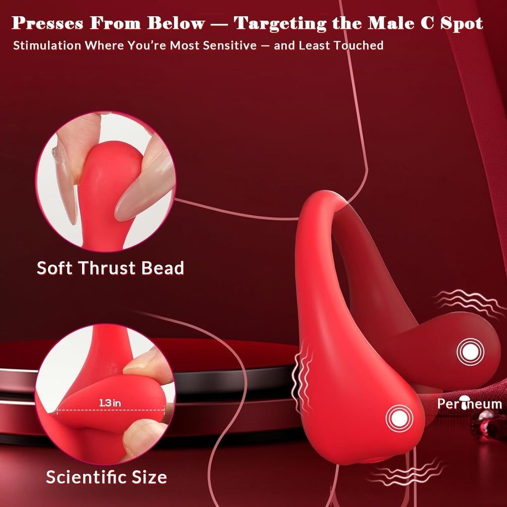 OrbitFlex Adjustable Cock Ring Clit Stimulator App 9 Modes
