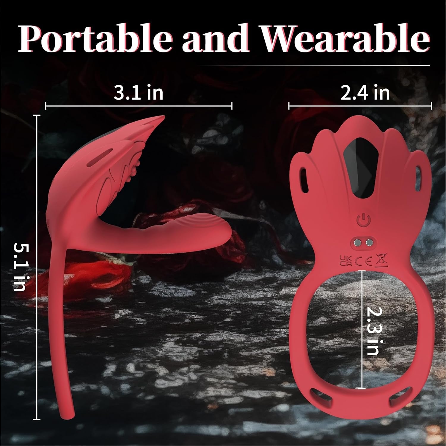 RougeFlex Wearable Cock Ring Clit Stimulator App 9 Modes