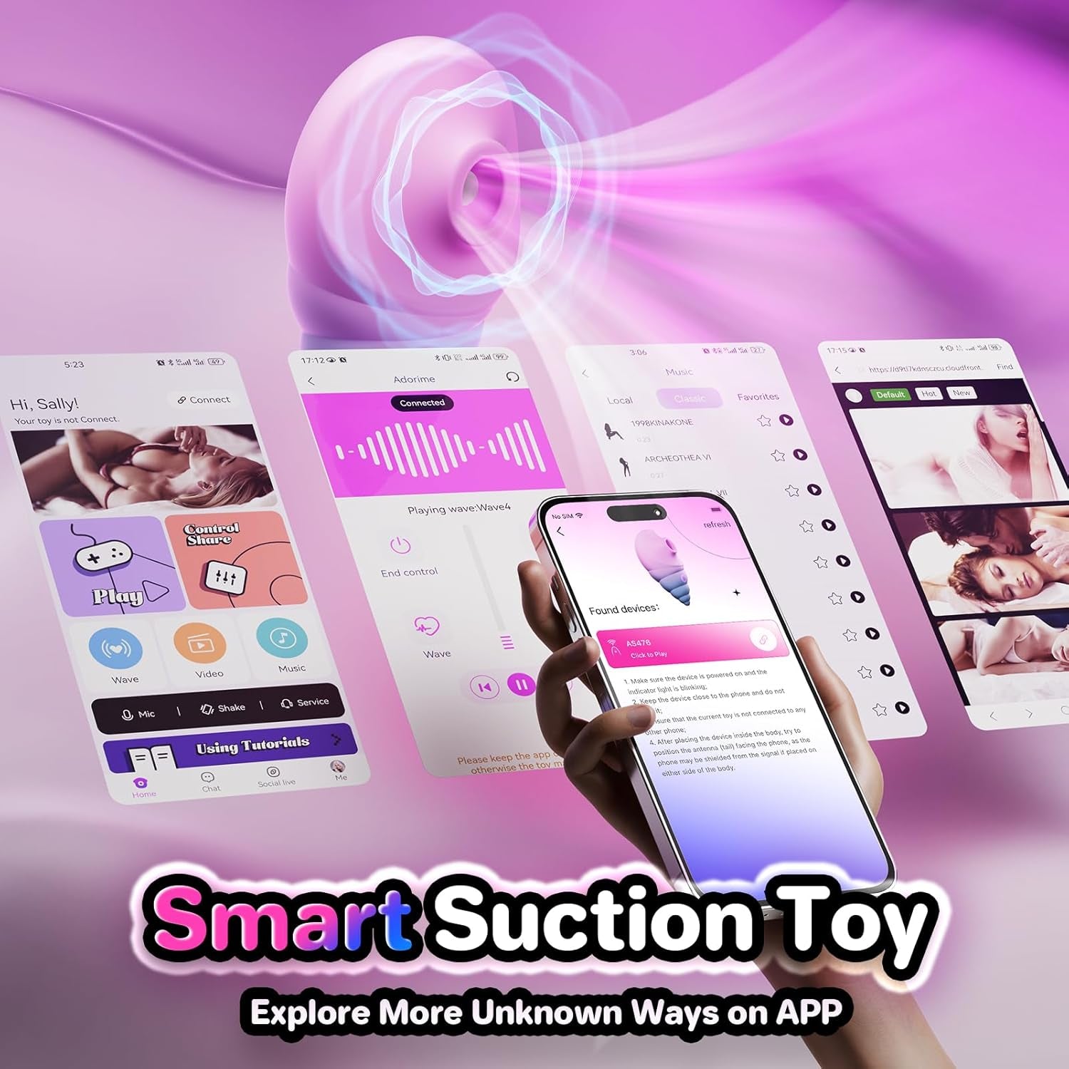 ConchaSync Clit Sucker 10 Modes App Control Quiet