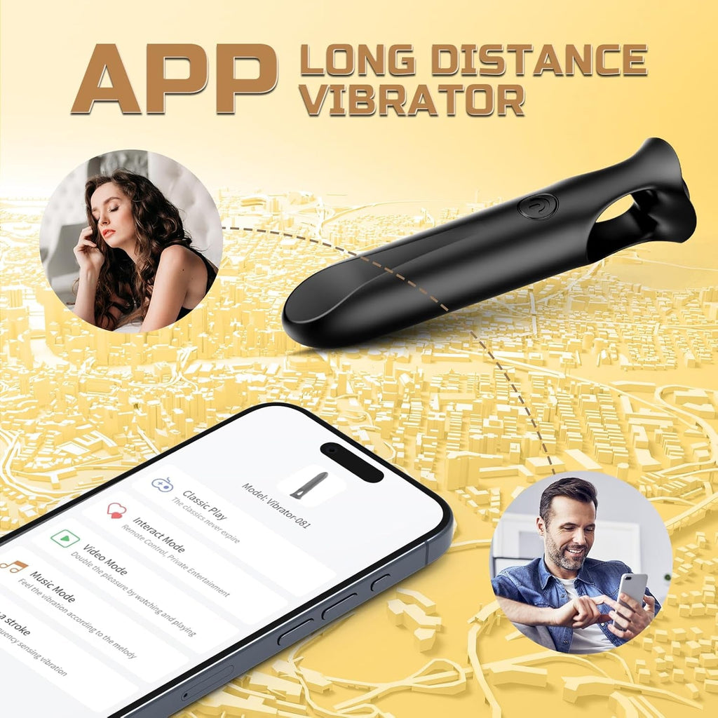 LipSync App Control Bullet Vibrator 9 Modes Waterproof Quiet