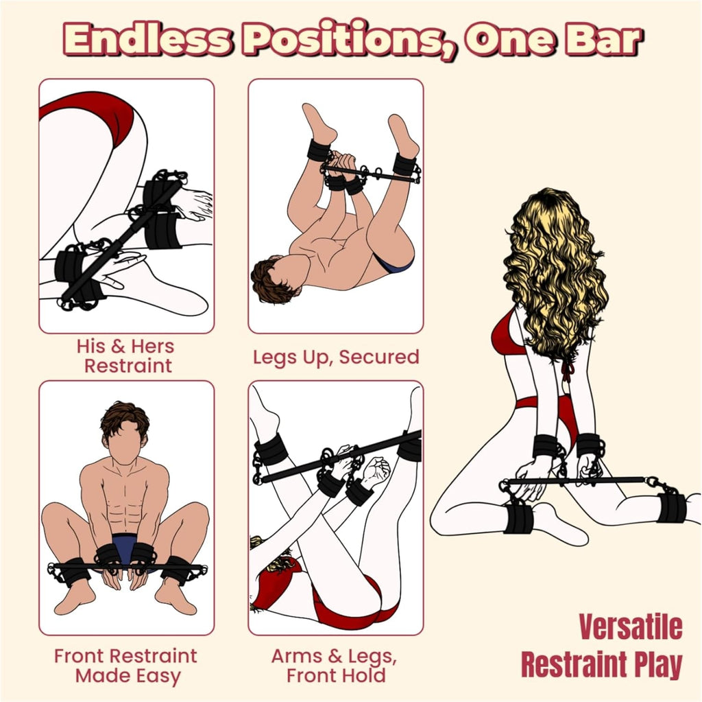 IronFlex Adjustable Spreader Bar BDSM Restraints