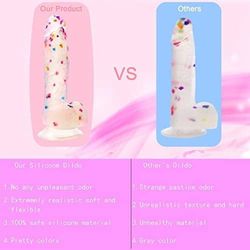 ColorRise 7.6” Silicone Dildo Suction Cup Beginner Friendly