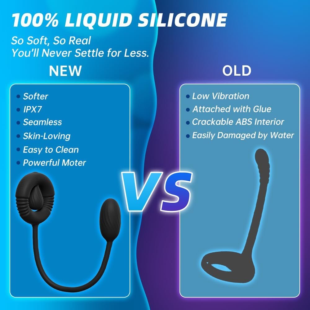 NexusForce Remote Cock Ring Prostate Massager 10 Modes Silicone