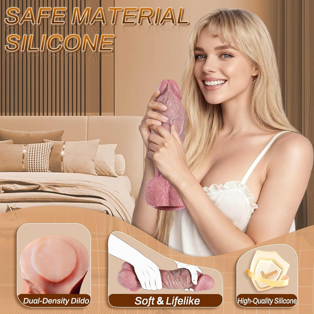 MegaCore 11” Thick Dildo 2.75” Dual Density Suction Cup