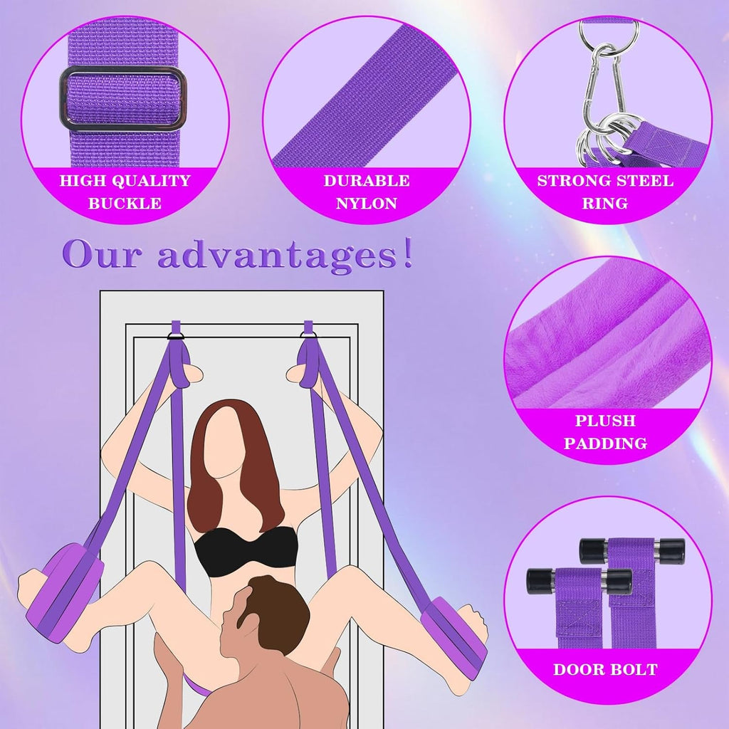 ComfortGrip Door Sex Swing with Cushions & Restraints
