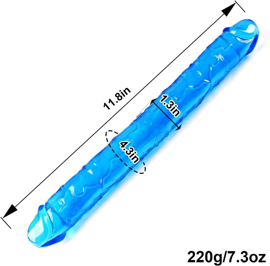 BlueEase 11.8” Slim Double-Ended Dildo Beginner Toy