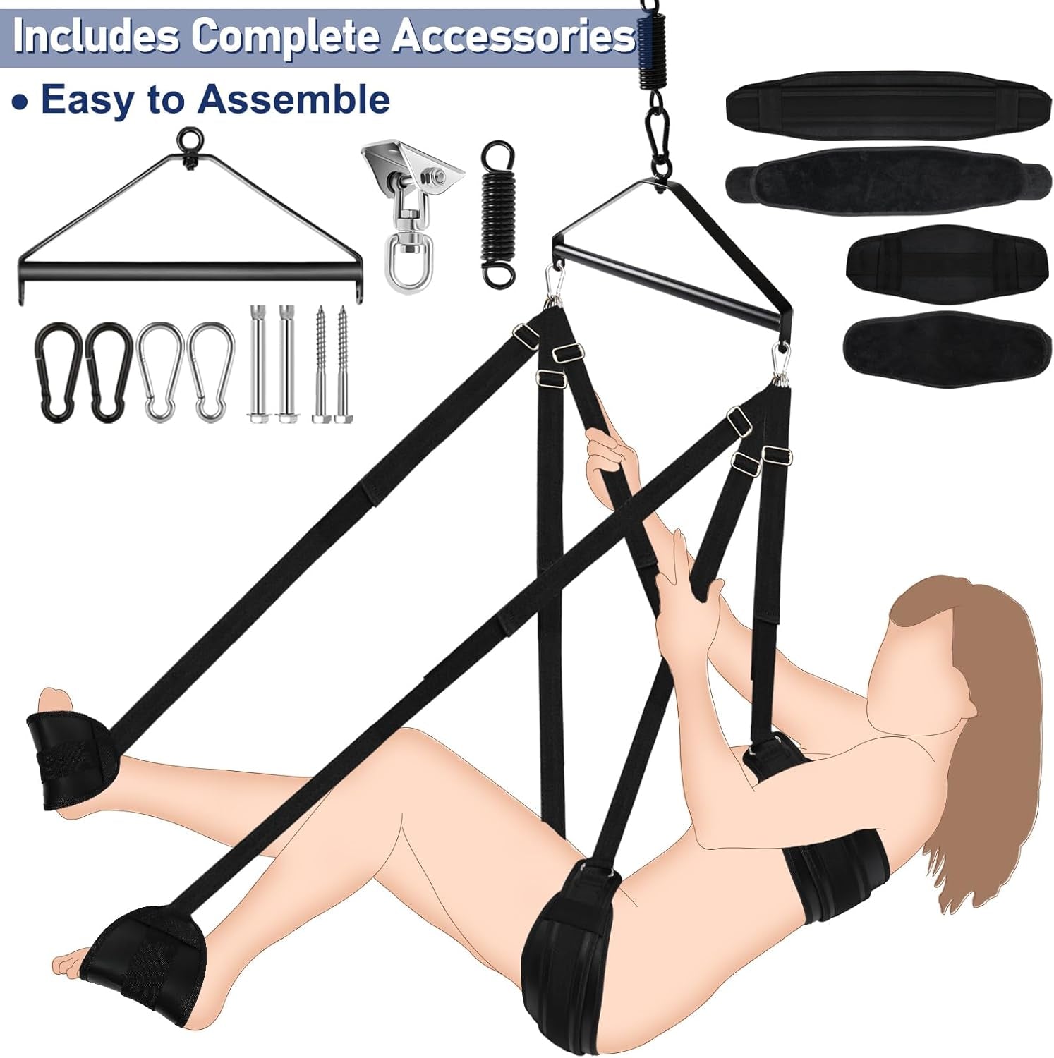 VortiqX 360° Spinning Ceiling Sex Swing 800lb