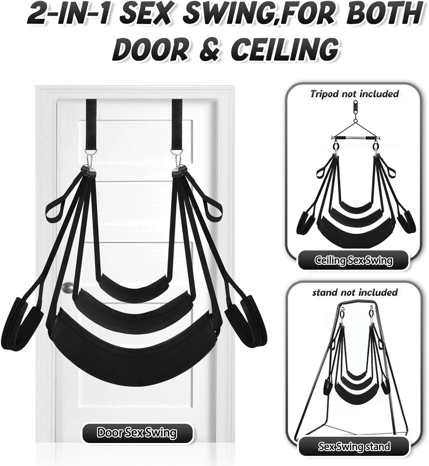 VelvetLift Door Sex Swing with Cushions & Armrests
