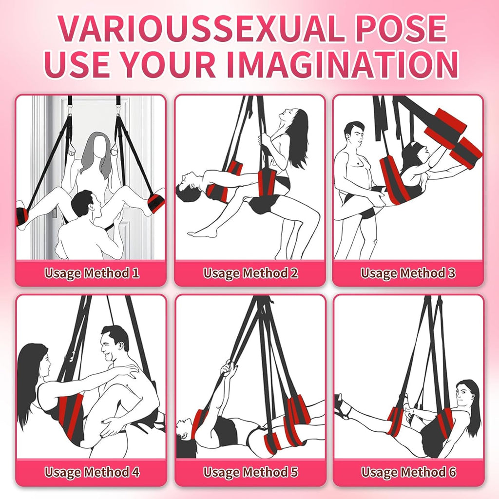 LunarisX Door Sex Swing Adjustable 300lb Support Harness
