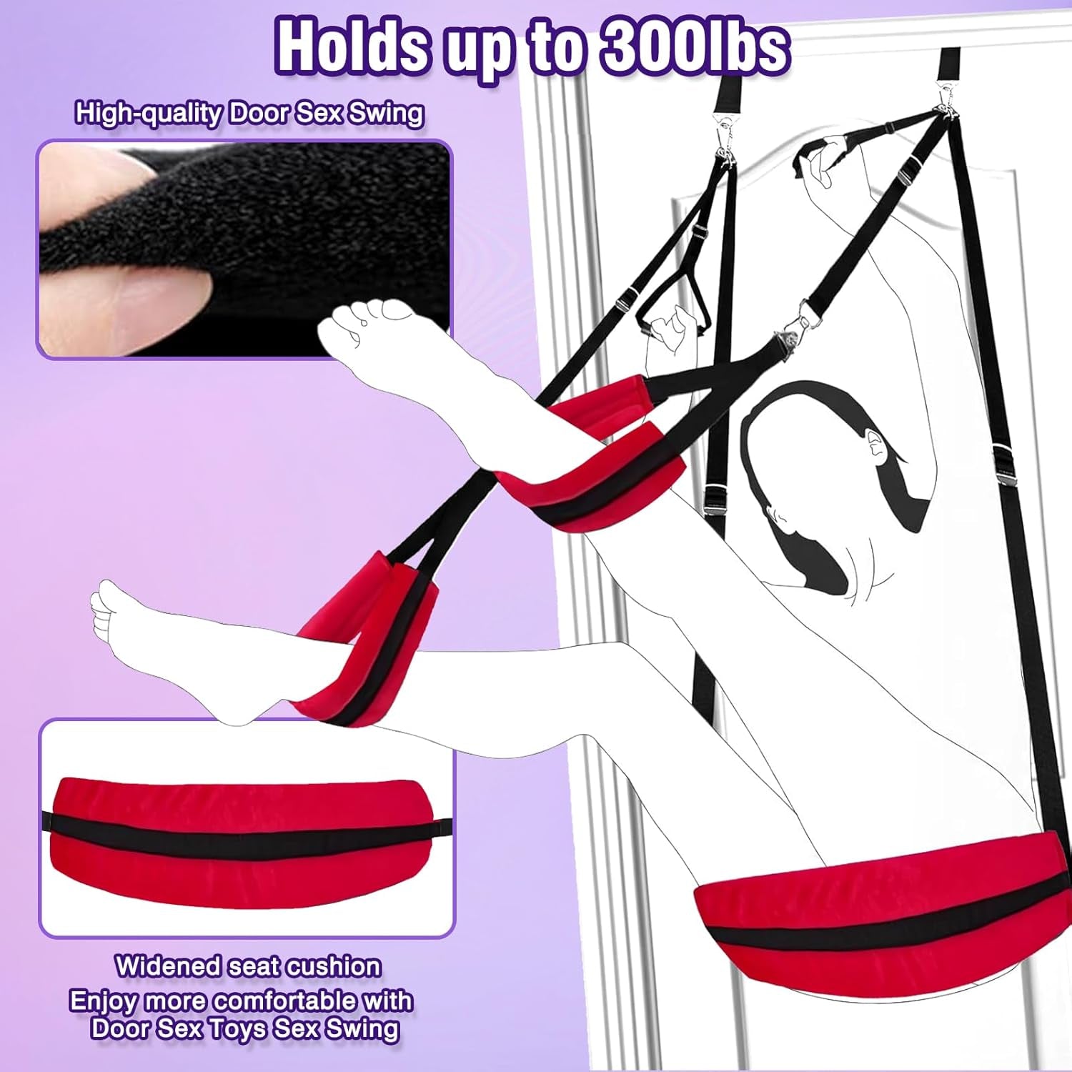 BondaraX BDSM Door Sex Swing Restraint Kit 300lb
