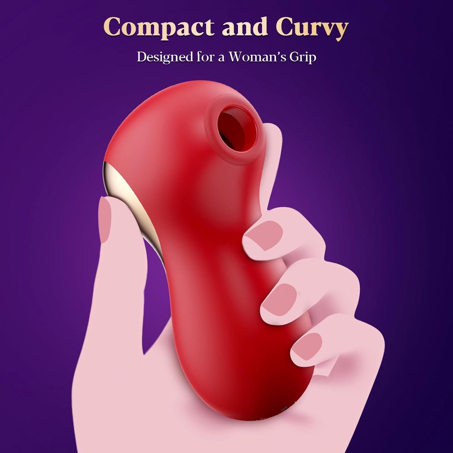 PureSuction Clit Sucker Rose Vibrator 7 Modes Waterproof