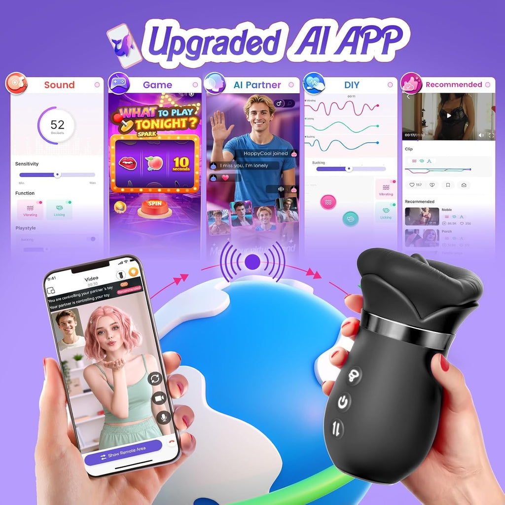 VantelleX AI Bloom Wand Clit Sucker App Waterproof Quiet