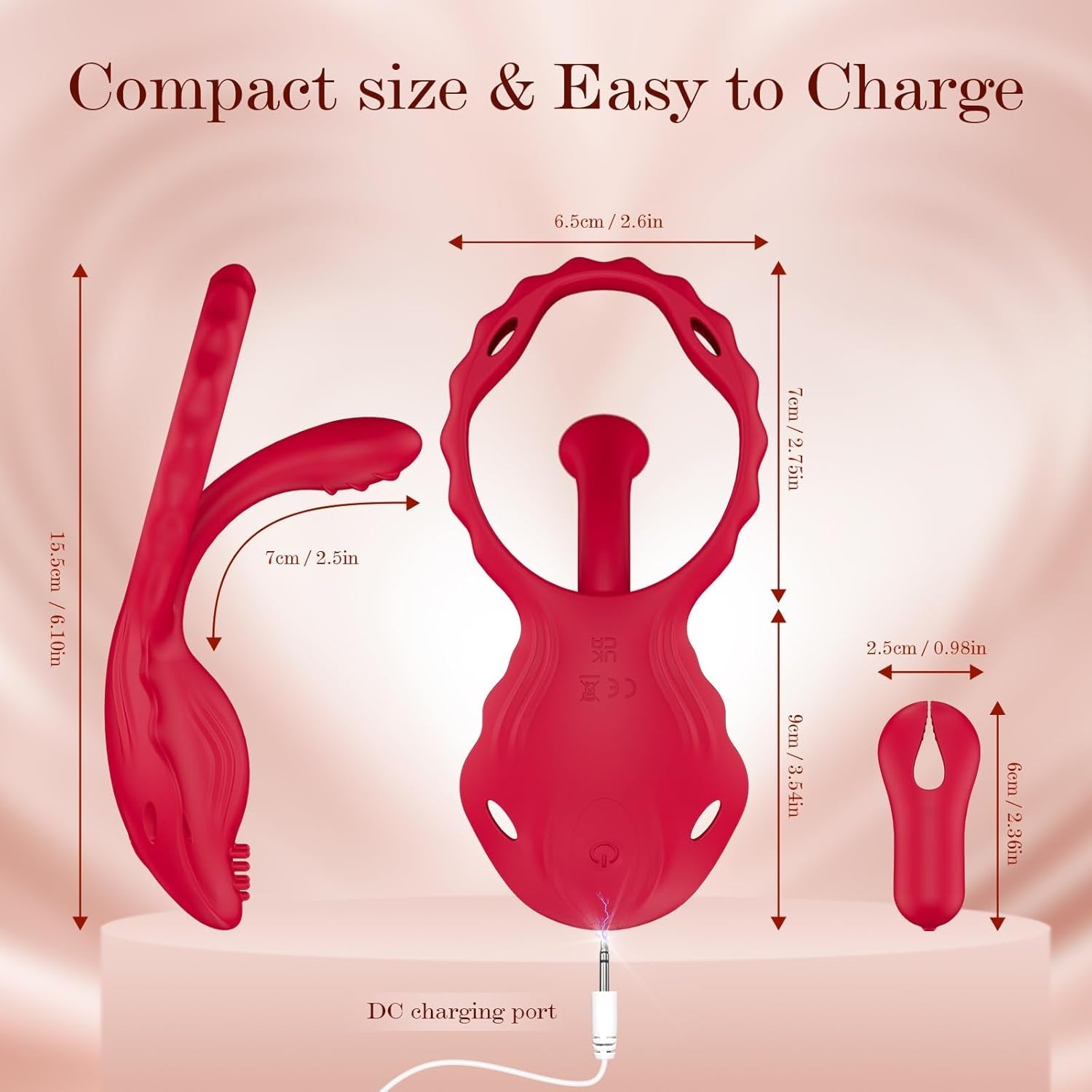 TriLink 3-in-1 Remote Nipple Clamps & Couples Ring Vibrator Set