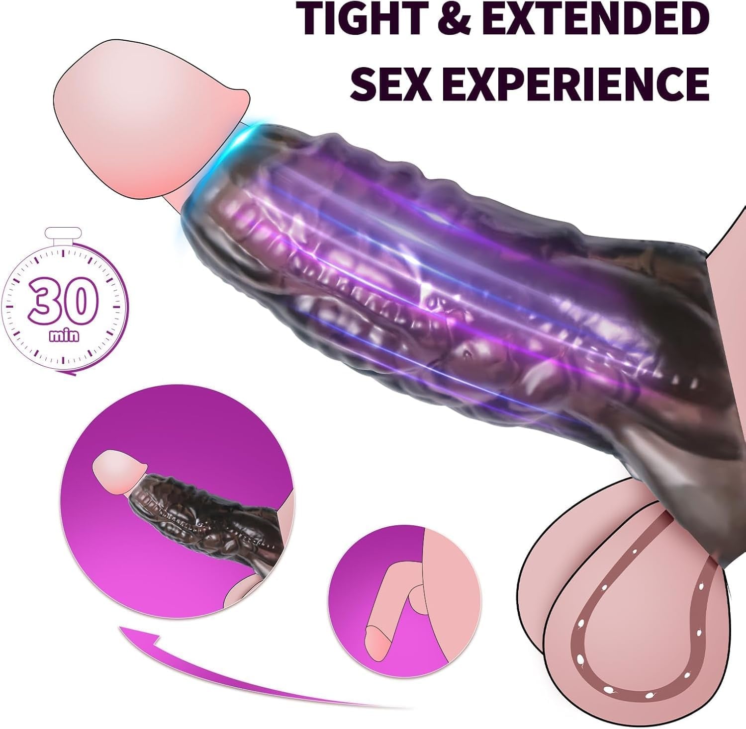 MythriX Monster Penis Sleeve 3 Texture Silicone Extender