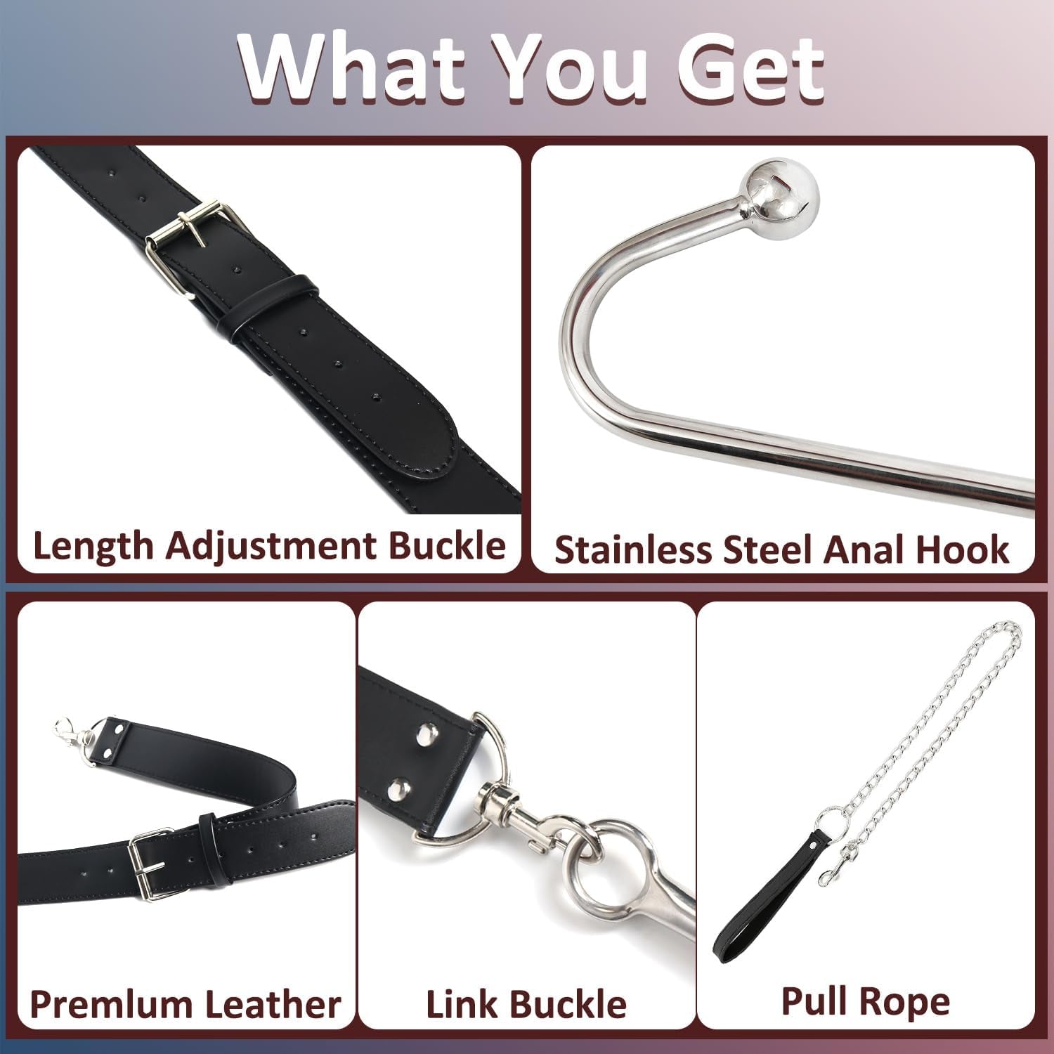 LeashHook Anal Hook Collar Leash Bondage Set