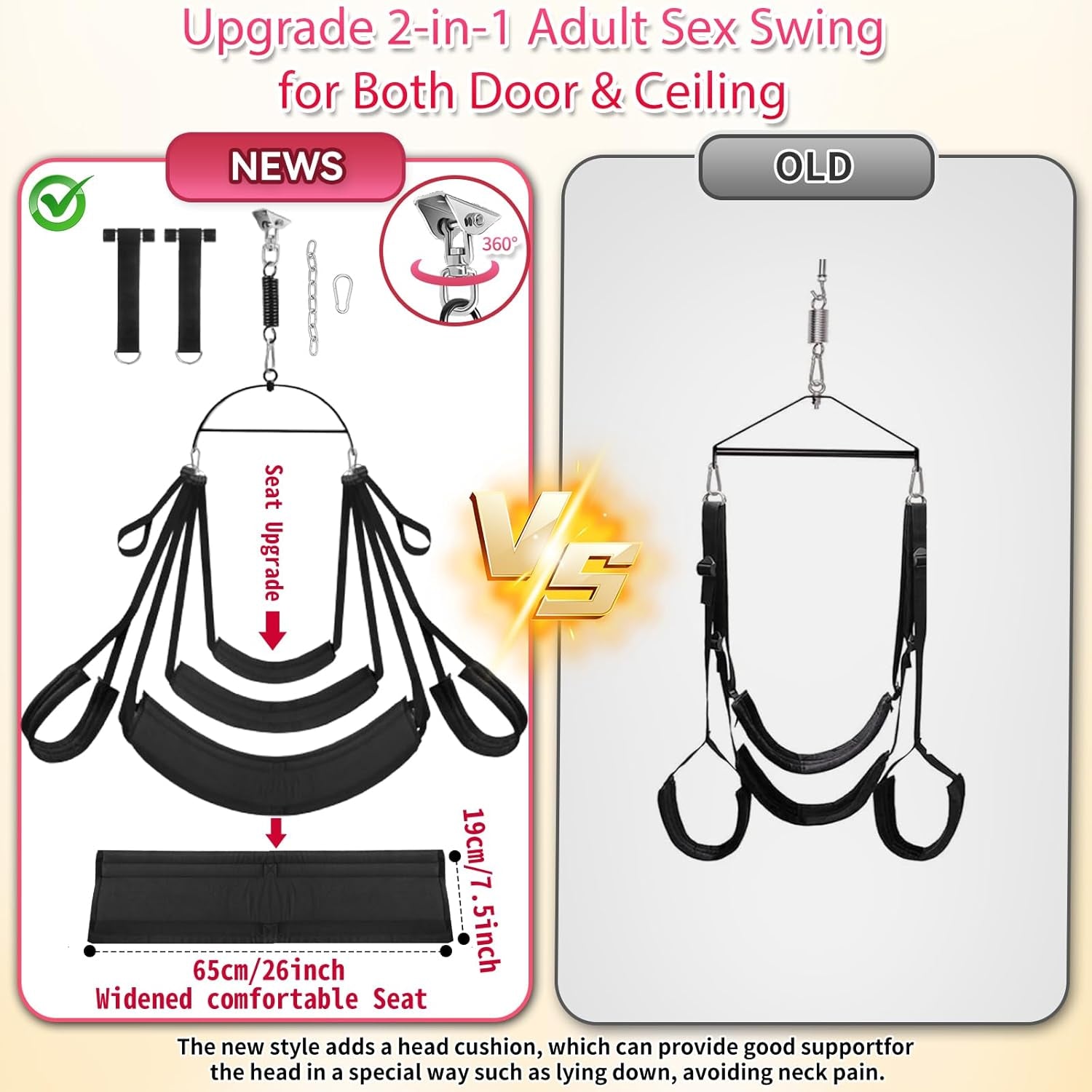 AeroRotate 2-in-1 360° Sex Swing 800lb