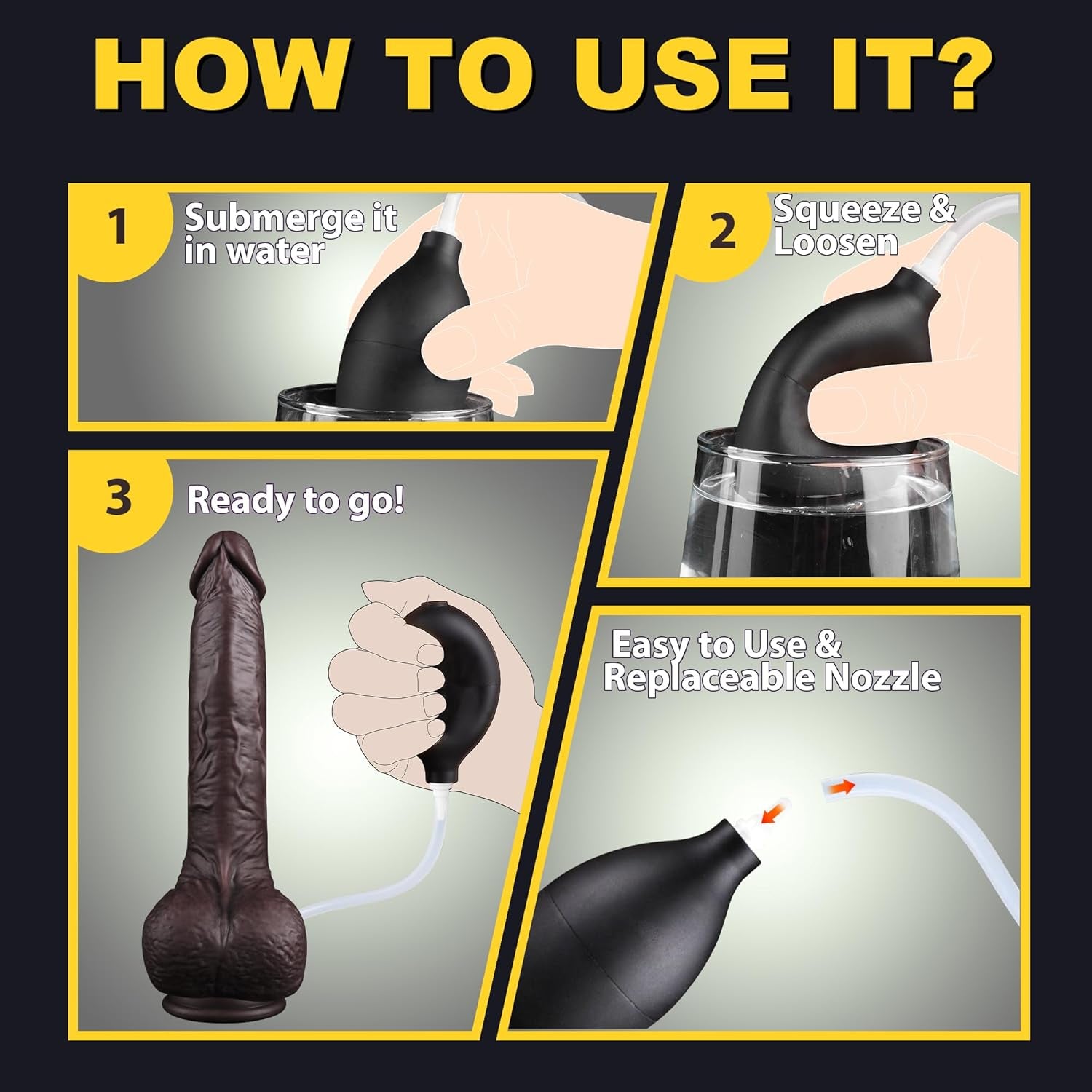 VibeJet 8.4” Squirting Vibrating Dildo 7 Modes Suction