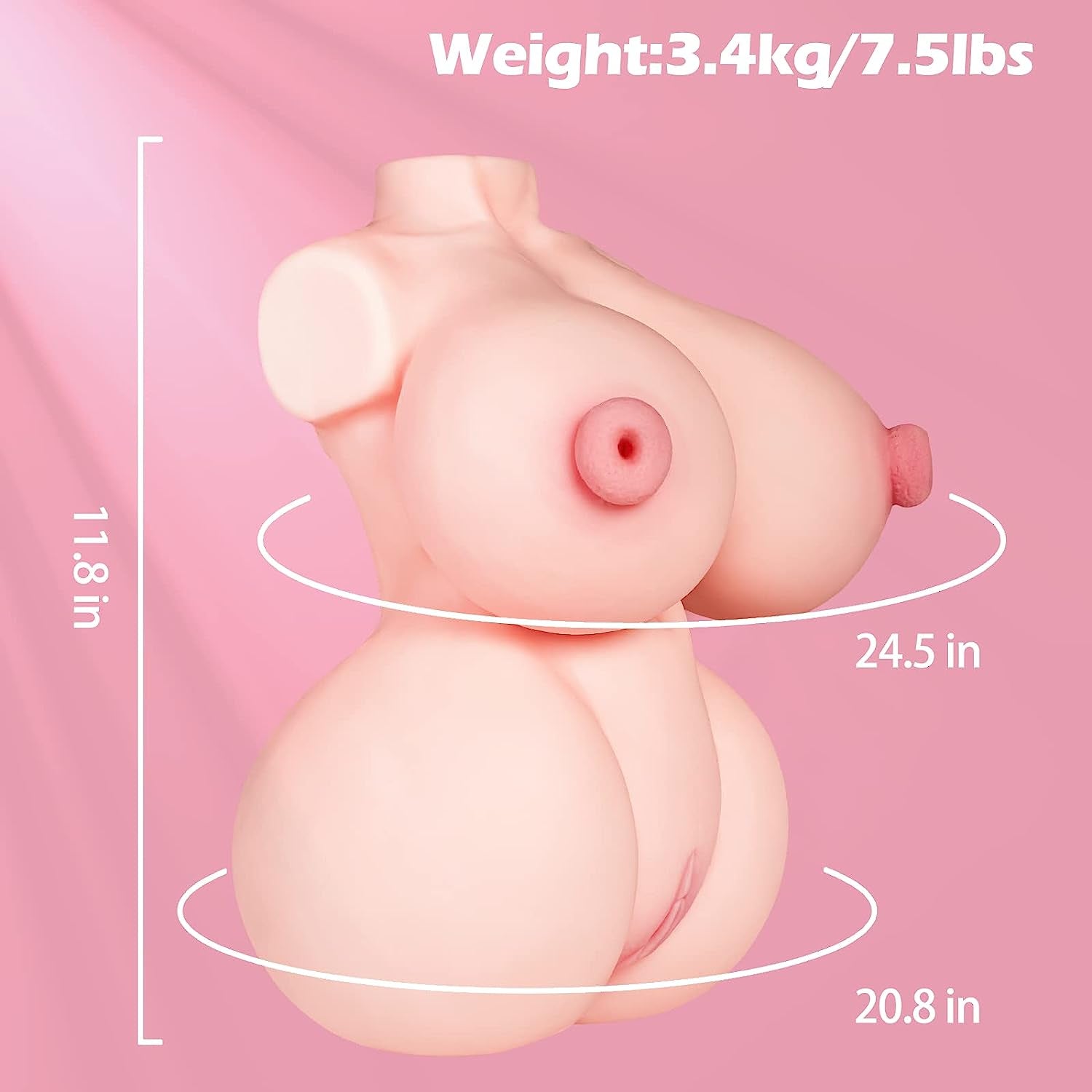 VantaCurve 7.5lb 4-in-1 Sex Doll Torso TPE