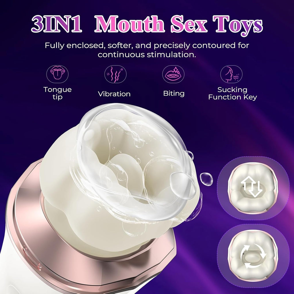 BloomPulse App Control Rose Clit Sucker Vibrator 3-in-1