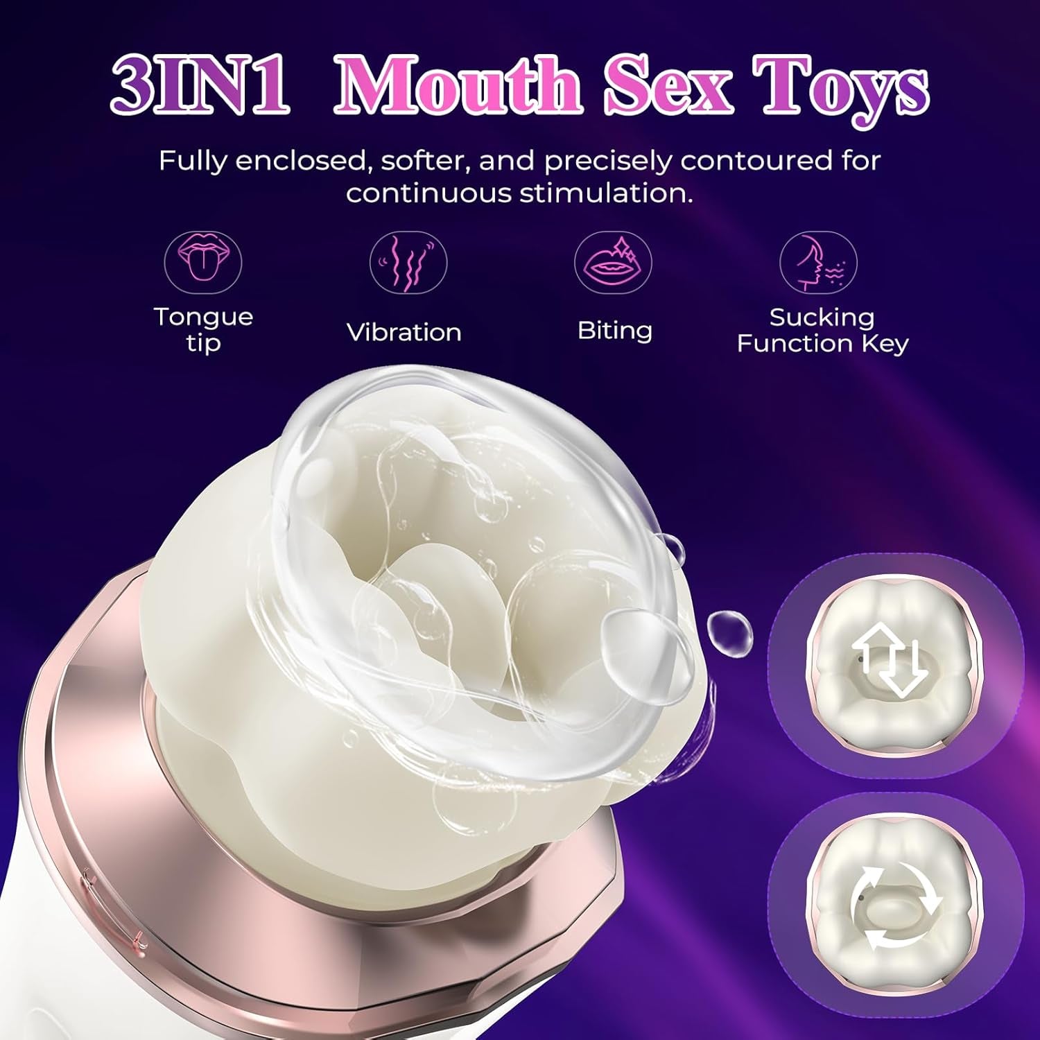 BloomPulse App Control Rose Clit Sucker Vibrator 3-in-1