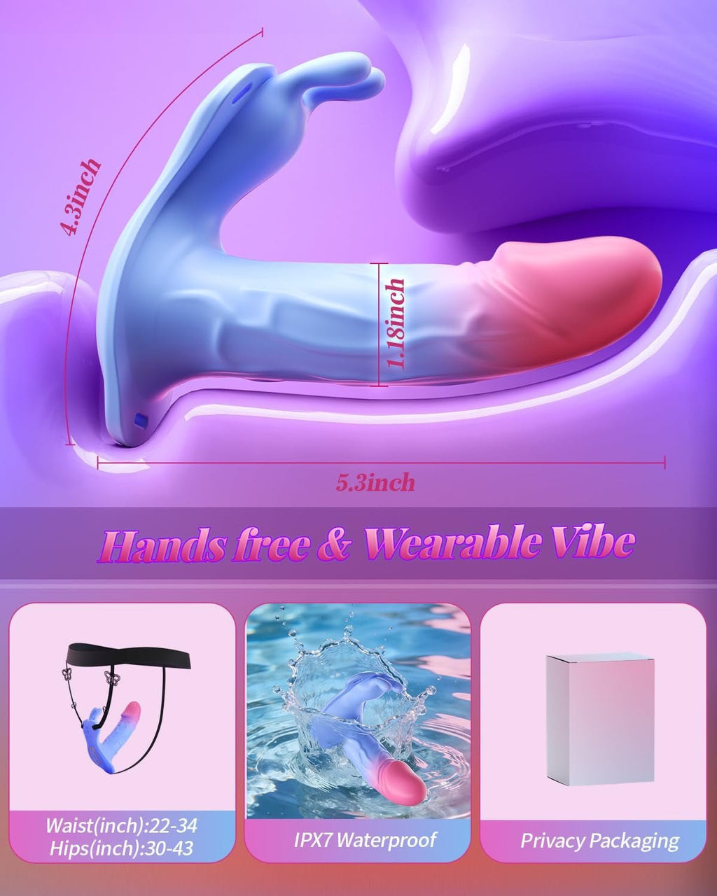ThrustSync Thrusting Wearable Panty Vibrator APP Control