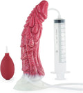 CrimsonJet 9” Squirting Silicone Dildo Suction Cup Waterproof