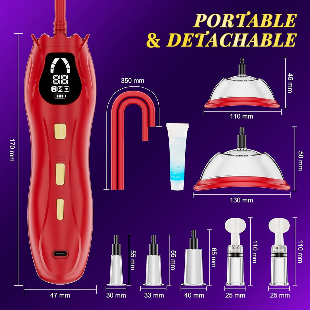 VelvetAura Electric Rose Pussy Pump 3 Levels