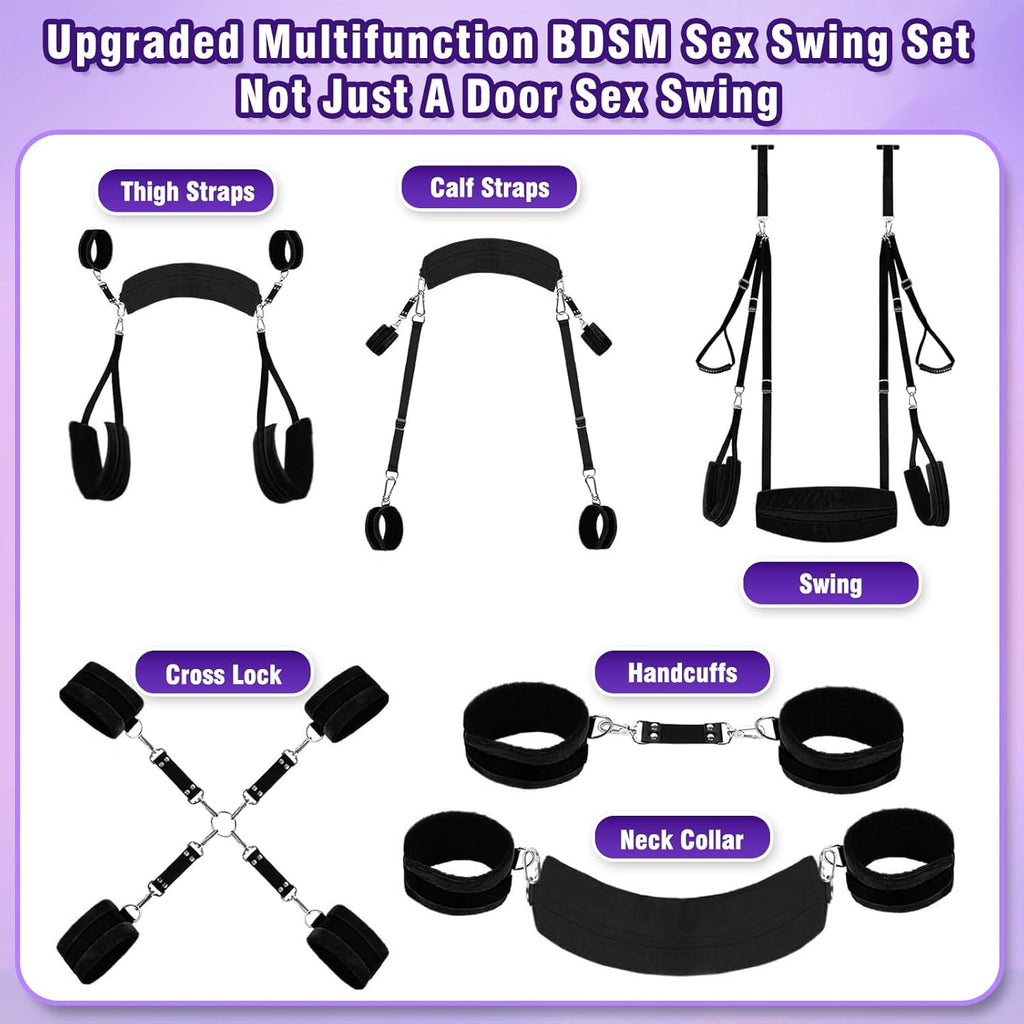 NoctyraX 2-in-1 Door Sex Swing Restraint Kit