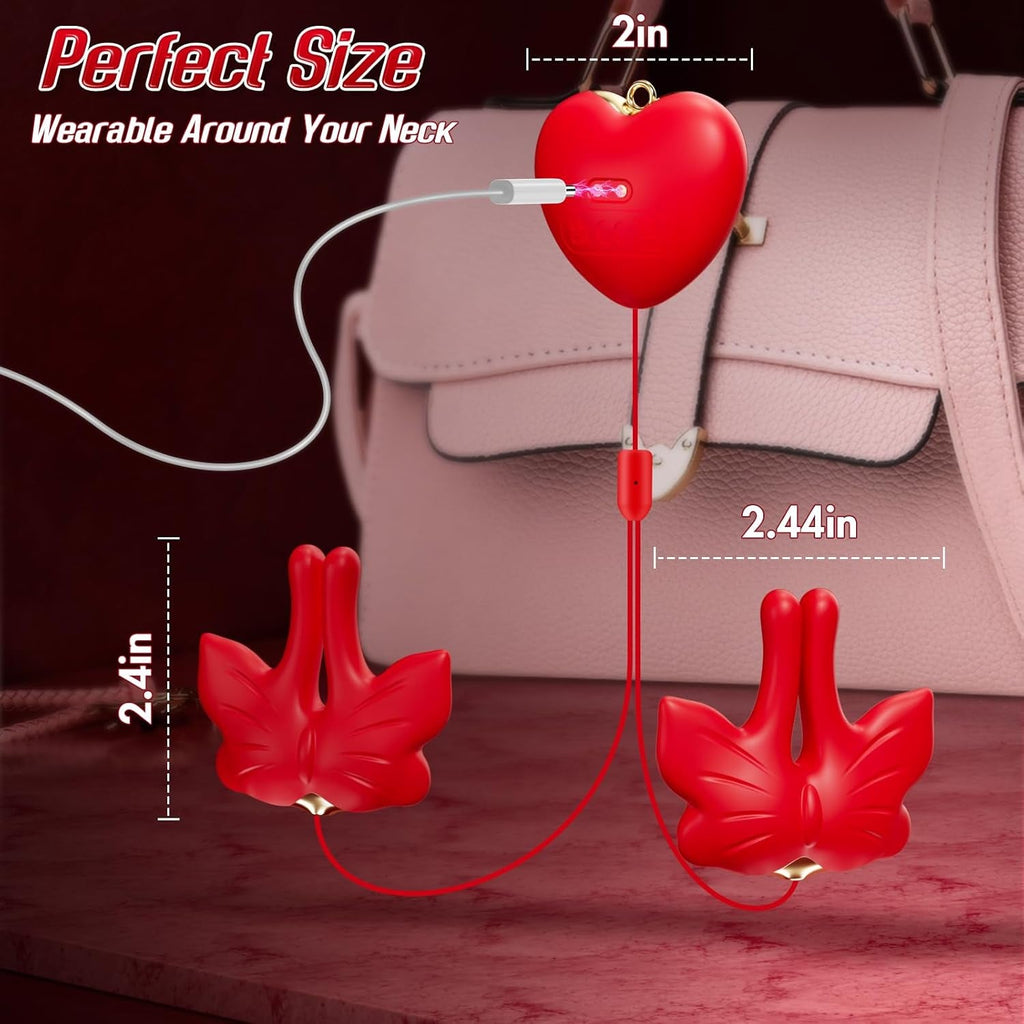 MagneticVibe Vibrating Butterfly Nipple Clamps 9 Modes