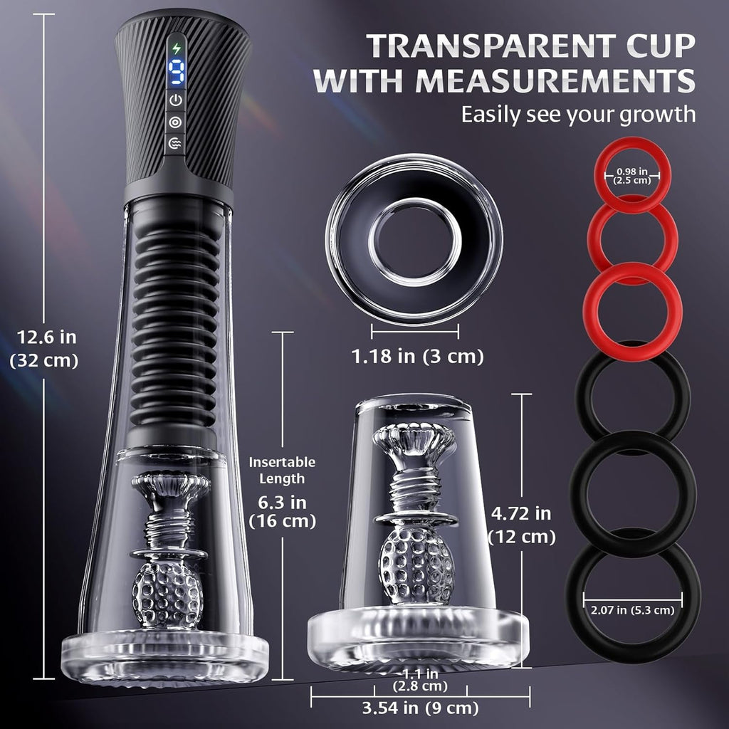 ClearPulse AI Male Masturbator Transparent Pump Trainer