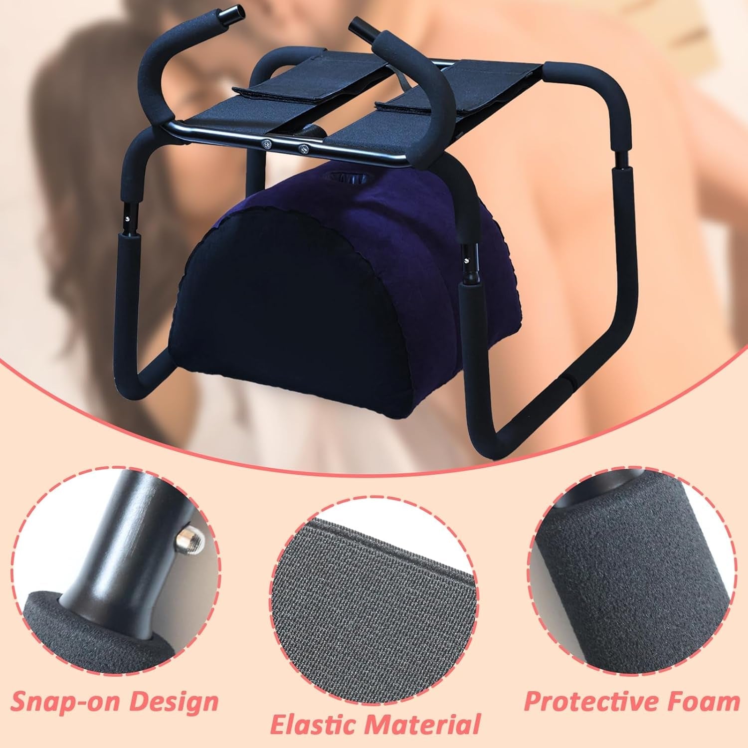 RhythmCore Adjustable Sex Chair with Handrail