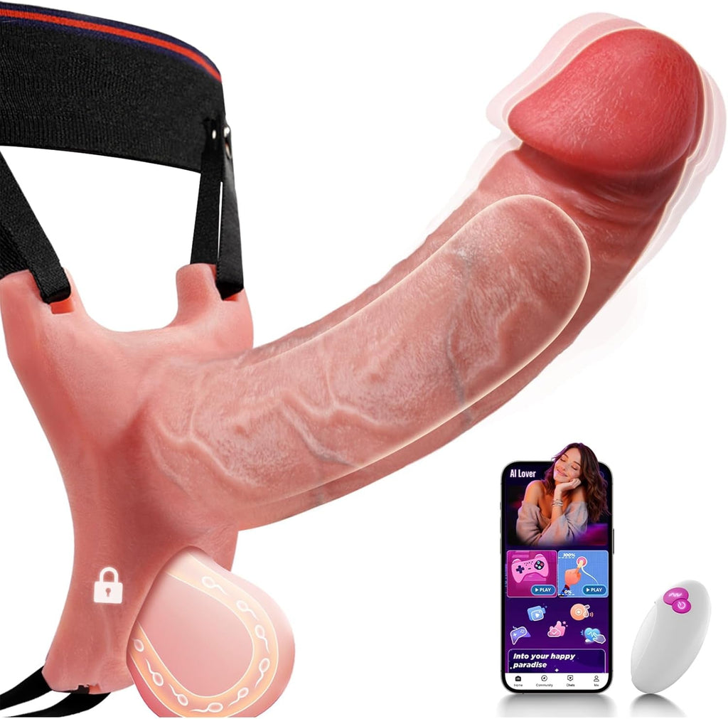 HarnessCore Strap-On Penis Sleeve App Control Vibrator
