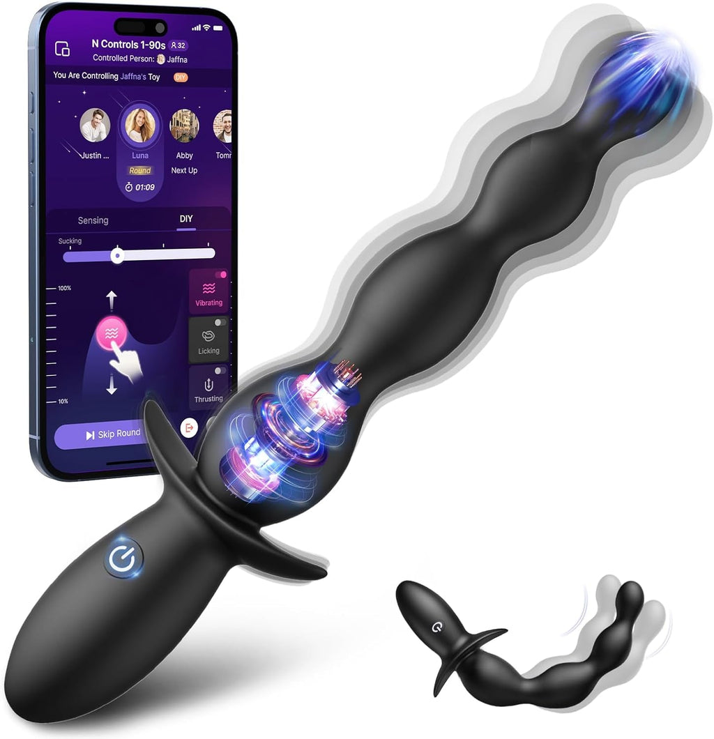 CurveSync App-Controlled Anal Beads Prostate Vibrator