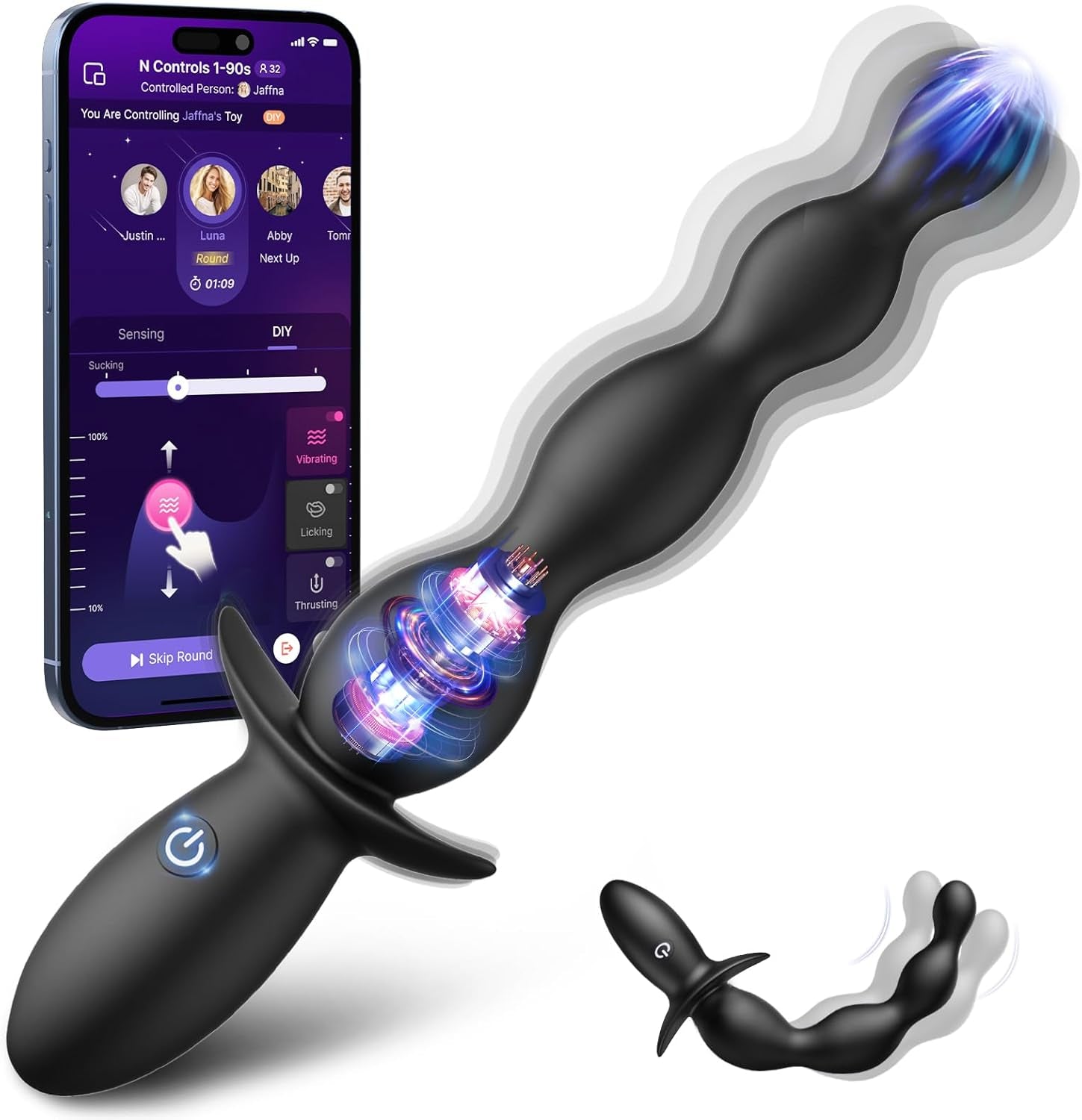 CurveSync App-Controlled Anal Beads Prostate Vibrator