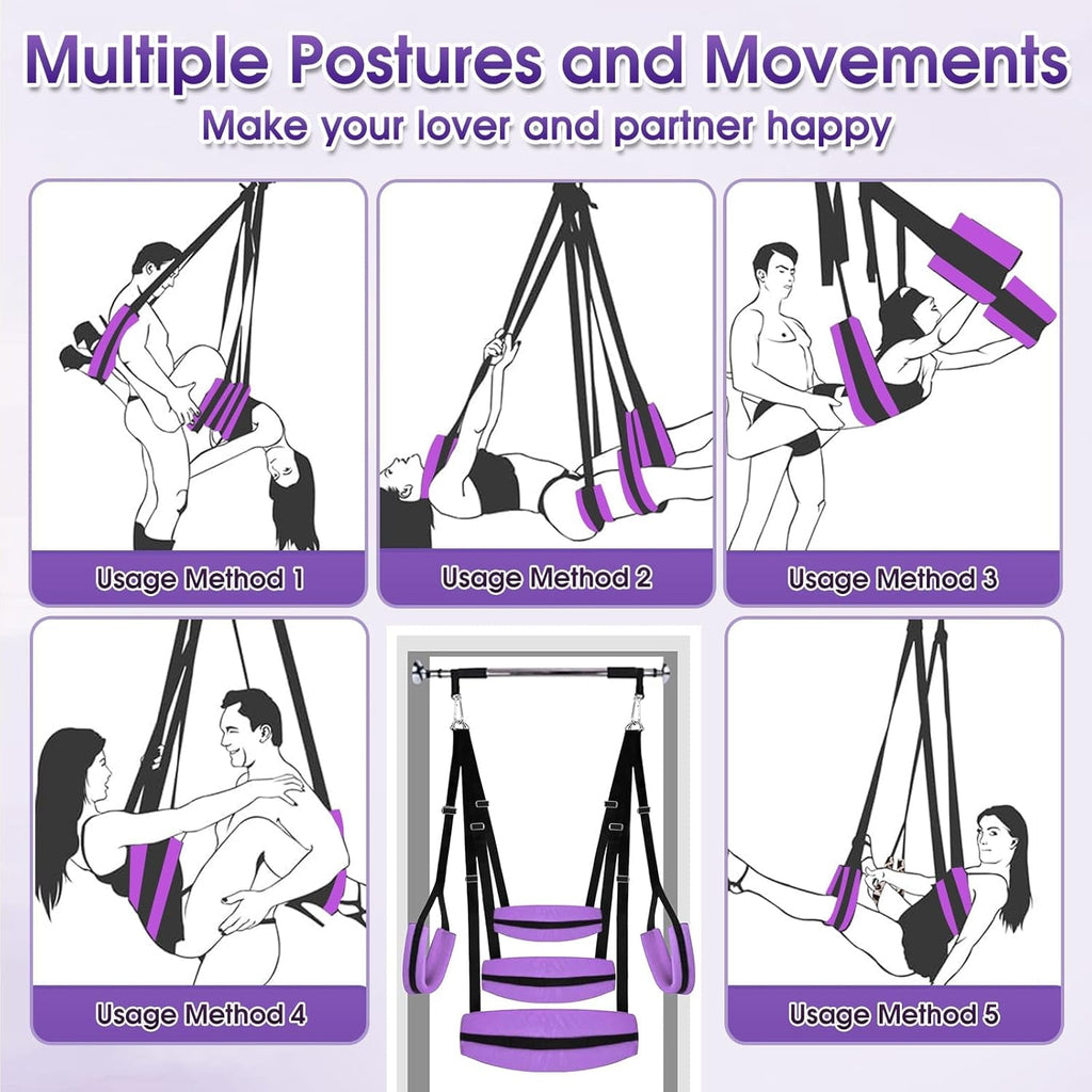 VioletBond Purple BDSM Sex Swing Adjustable