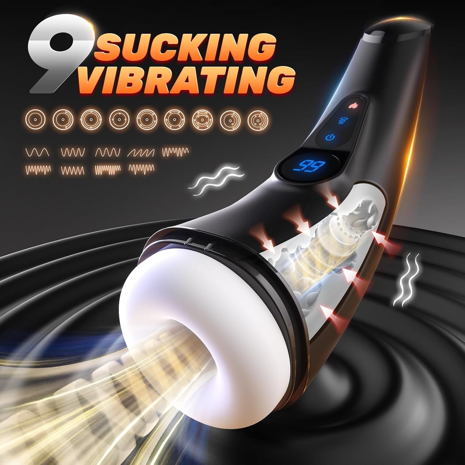 HeatSync APP Male Masturbator Heating Suction Vibrator