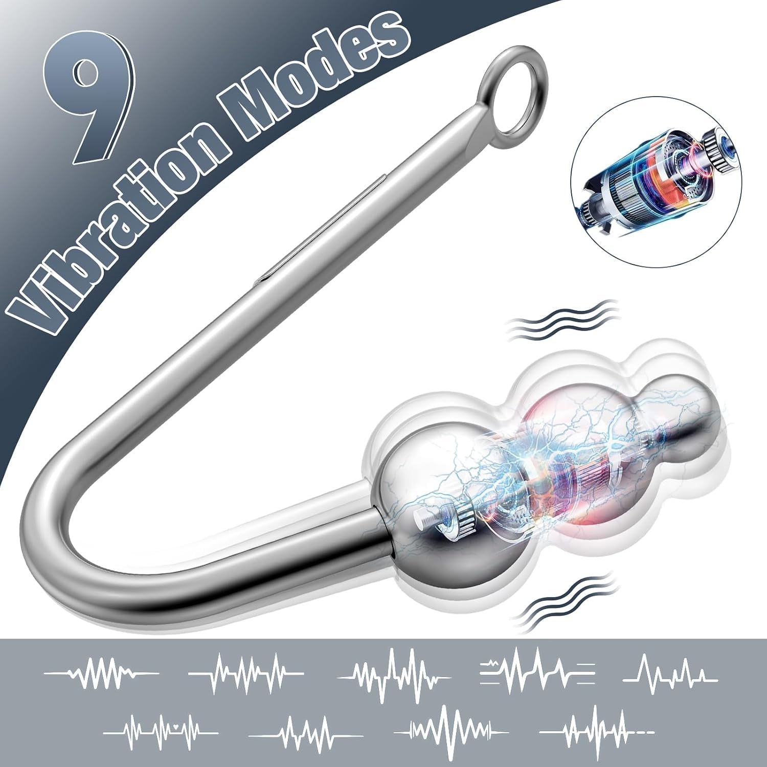 VibeHook Vibrating Anal Hook Bondage Kit with Gag & Cuffs