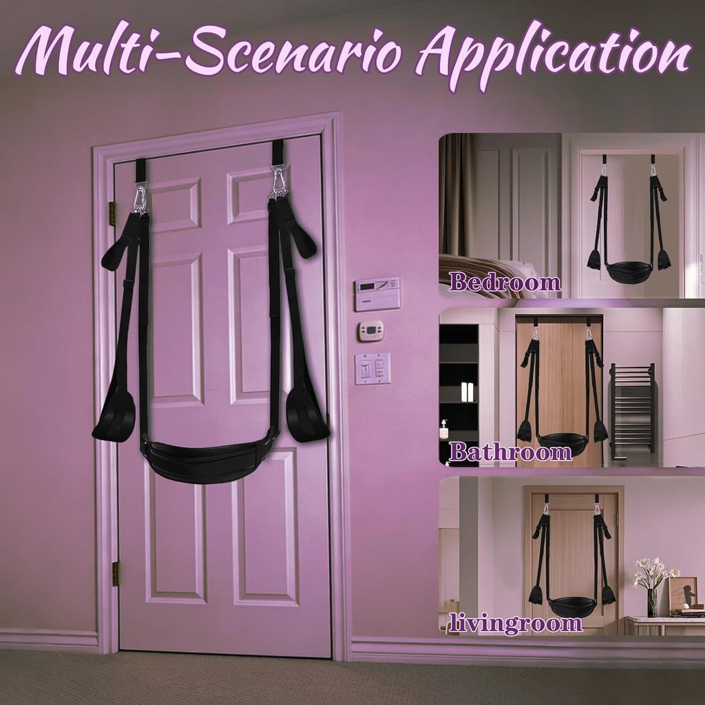 AetherLift Adjustable Door Sex Swing with Restraints