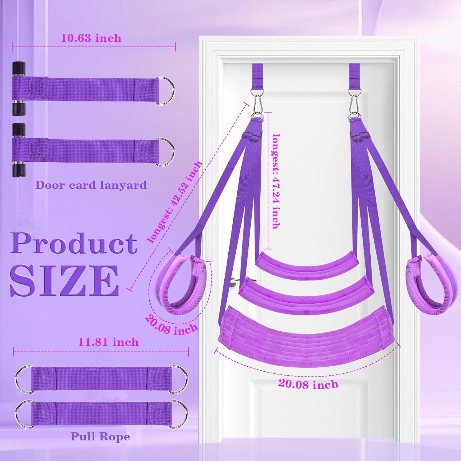 ComfortGrip Door Sex Swing with Cushions & Restraints