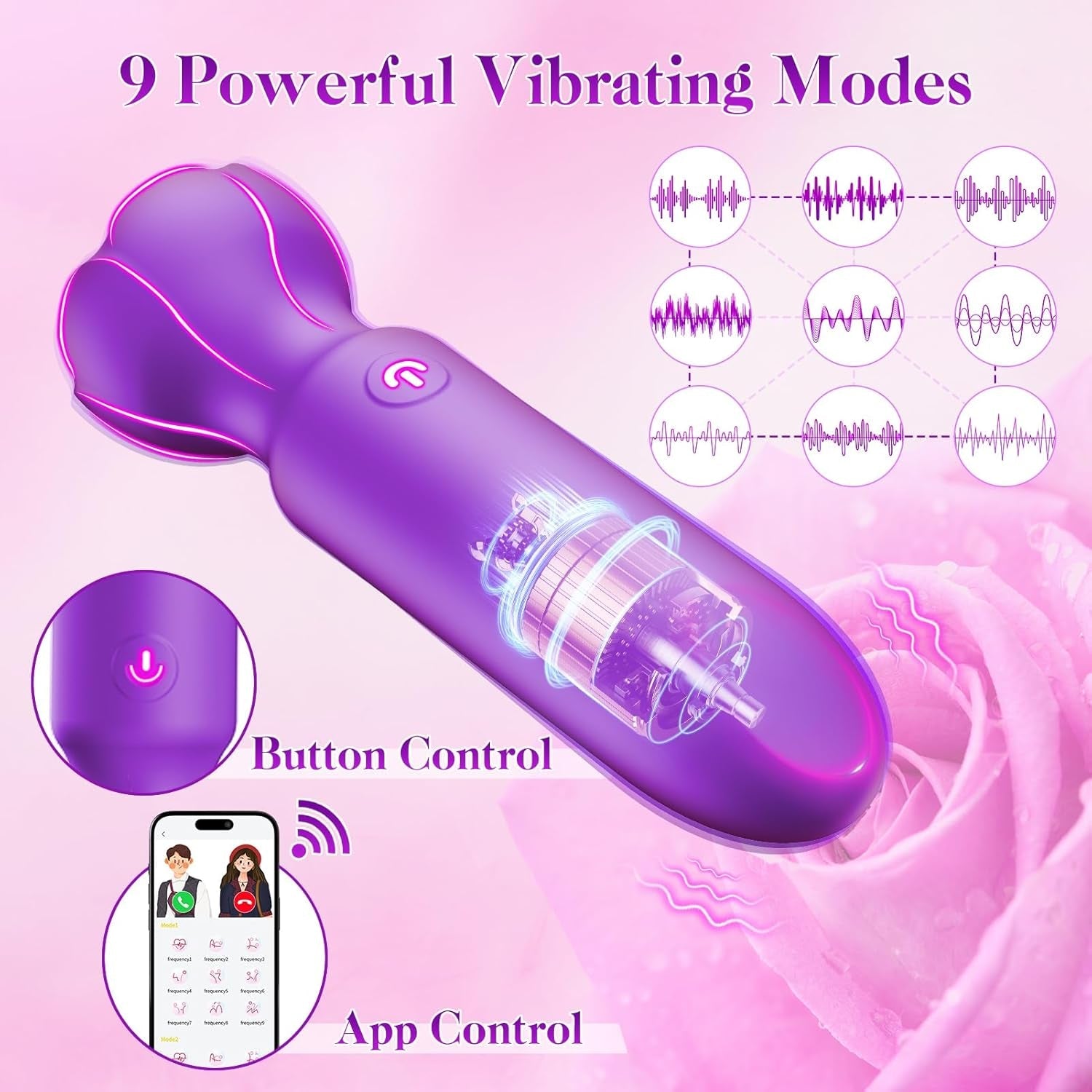 VibeLink App Control Bullet Vibrator 9 Modes Waterproof Quiet