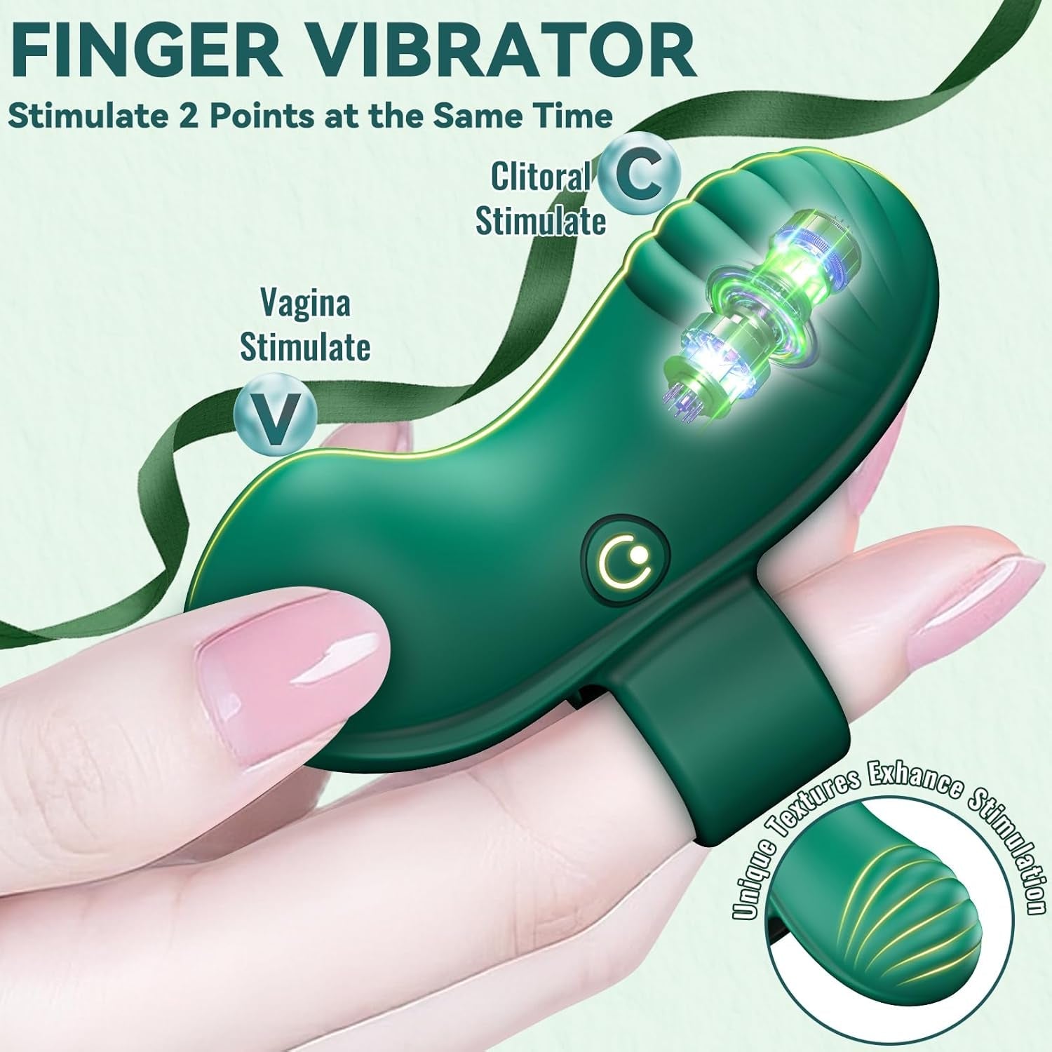 VelouraX Finger Vibrator 10 Modes Waterproof Mini