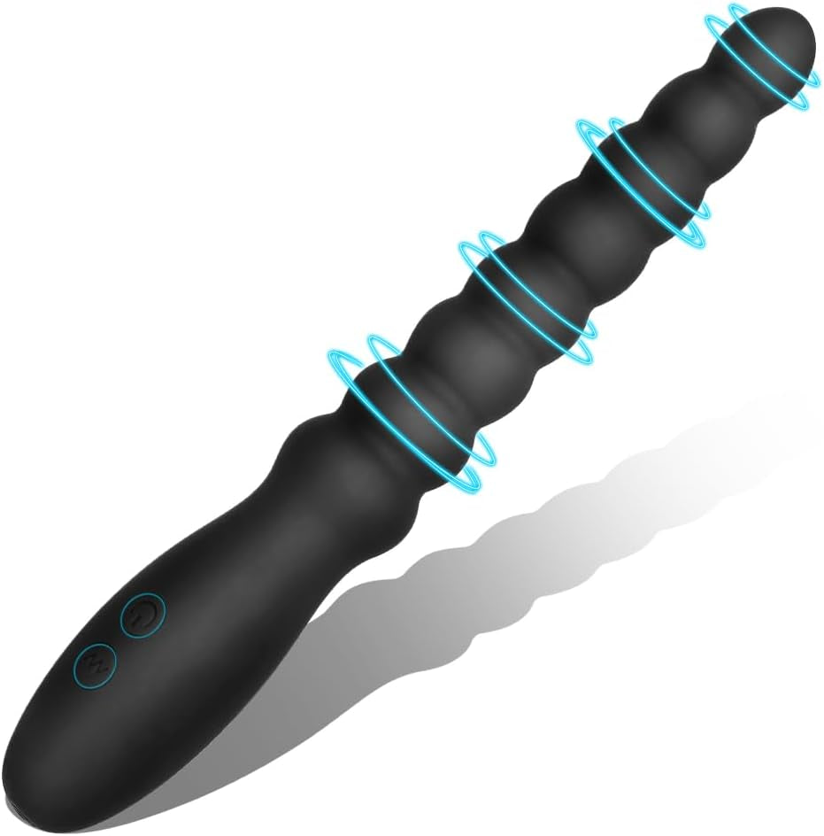 VelvetPulse Rechargeable Vibrating Anal Beads Wand Plug