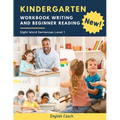 Kindergarten Workbook Writing And Beginner Reading Sight Word Sentences Level 1 English Czech: 100 Easy readers cvc phonics spelling readiness handwri - Paperback