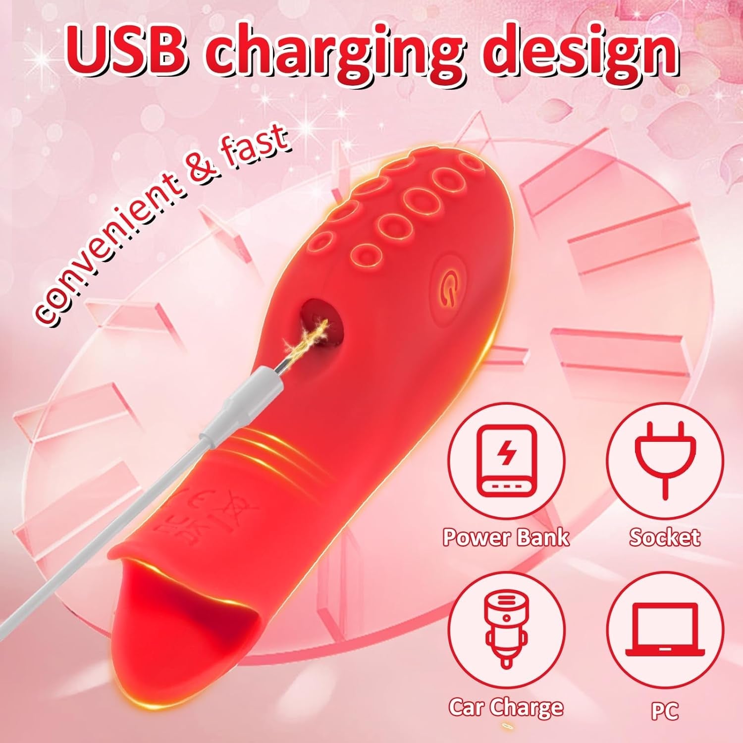 OctaPulse Mini Finger Vibrator 10 Modes Quiet Waterproof