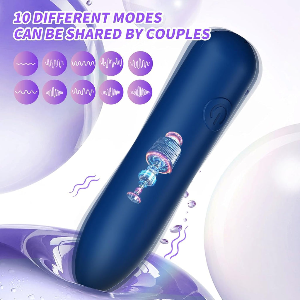 SilkCore Mini Bullet Vibrator 10 Modes Waterproof Rechargeable