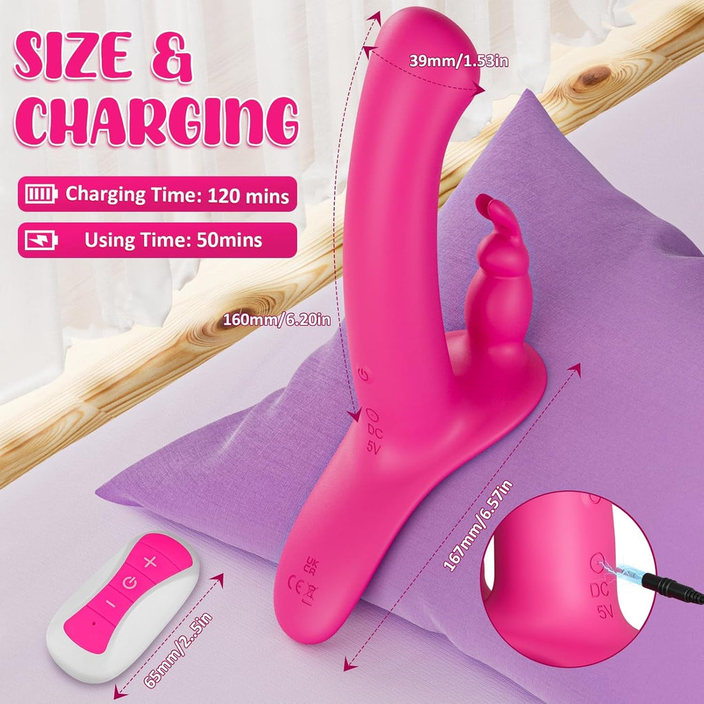 VibeSync Remote Control Strapless Rabbit Dildo